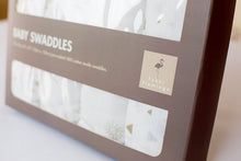 Load image into Gallery viewer, Premium 100% Cotton Muslin Swaddle Blankets | Extra Large 120 x 120cm Pack of 4 Unisex Designs