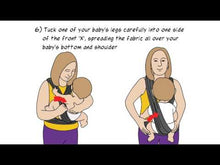 Load and play video in Gallery viewer, Premium Baby Carrier Newborn to Toddler | Baby Sling | One Size Fits All | Stretchy Baby Wrap