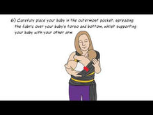 Load and play video in Gallery viewer, Premium Baby Carrier Newborn to Toddler | Baby Sling | One Size Fits All | Stretchy Baby Wrap