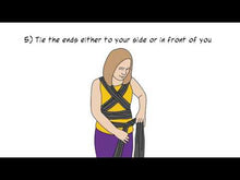 Load and play video in Gallery viewer, Premium Baby Carrier Newborn to Toddler | Baby Sling | One Size Fits All | Stretchy Baby Wrap